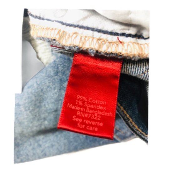 Jennifer Lopez Womens High Rise Med Wash Distressed Jean Shorts Sz 16 New - Picture 8 of 9